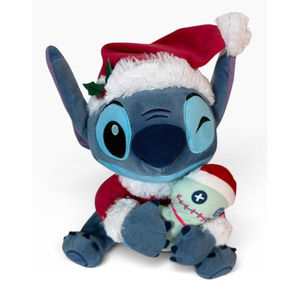 Disney Lilo & Stitch Stitch Plush Santa Outfit w/ Scrump Cut Tags 11in